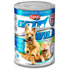 Panzi GetWild Dog Junior Beef & Apple konzerv 12x415g kutyaeledel