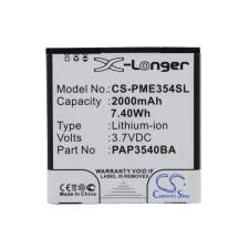  PAP3540BA Akkumulátor 2000 mAh mobiltelefon akkumulátor