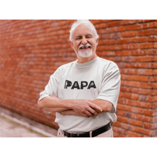 Papa horgászos fehér póló ajándéktárgy