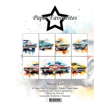Paper Favourites Scrapbook papírkészlet A5 - Muscle Cars - Paper Pack (24 ív) decoupage papír