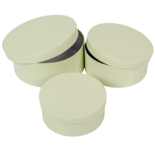  Papír doboz kerek fokhagyma zöld D20-18-15cm 3db-os dekorálható tárgy