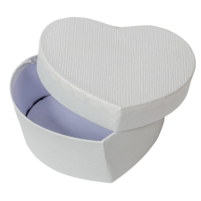  Papír doboz szív alakú fehér M5x11cm dekorációs kellék
