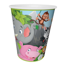 Papír pohár, safari mintás 2,2 dl, 8 db/csomag party kellék