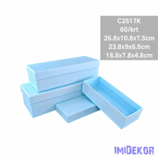  Papírdoboz 3db/szett tégla H26,8-23,8-18,8cm - Babakék dekorációs kellék