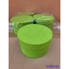  Papírdoboz kerek 14x8cm - Halvány Mintás Almazöld dekorációs kellék