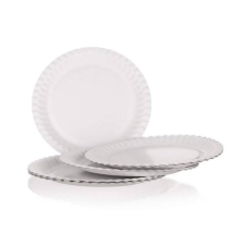  Papírtányér 23cm, 12db tányér és evőeszköz