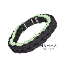 Paracord fekete/zöld karkötő karkötő