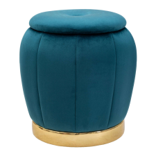  PARIS B kék bársony puff bútor