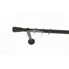  Paris fekete színű 1 rudas fém karnis szett - 19 mm (csöndesgyűrűs) karnis, függönyrúd