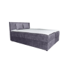 Parkbútor ATOS sötétszürke kárpitozott boxspring ágy 180*200