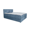 Parkbútor ATOS világoskék kárpitozott boxspring ágy 160*200