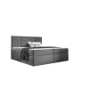 Parkbútor ST6 kárpitozott sötétszürke boxspring ágy 140*200