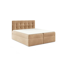 Parkbútor TYP 50 bézs kárpitozott boxspring ágy 180*200 ágy és ágykellék