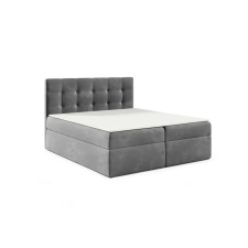 Parkbútor TYP 50 sötétszürke kárpitozott boxspring ágy 140*200 ágy és ágykellék