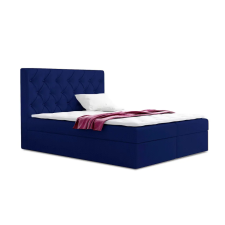 Parkbútor TYP 56 sötétkék kárpitozott boxspring ágy 180*200 ágy és ágykellék