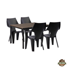  Parker 4+1 kerti bútor garnitúra szett dió-grafit kerti bútor