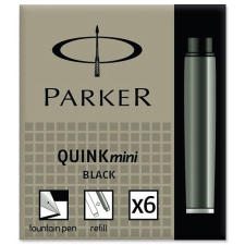 Parker Royal töltőtollpatron fekete rövid 6db/doboz 1950407 tollbetét