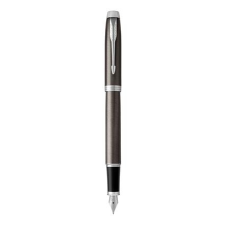 Parker Töltőtoll, ezüst színű klip, sötétbarna tolltest, PARKER  Royal IM toll