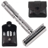 Parker Travel Safety Razor utazó borotva bőr tartóval