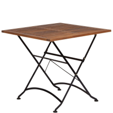 PARKLIFE összecsukható asztal natúr-fekete, 80x80 cm kerti bútor