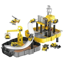  Parkolóház munkagépekkel táskában (80746) autópálya és játékautó