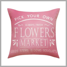  Párnahuzat 45 x 45 cm, FLOWERS MARKET felirattal POD159 lakástextília