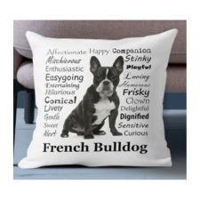  Párnahuzat Francia bulldog 38 lakástextília