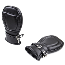  Párnázott Lock kesztyű fekete bilincs, kötöző