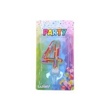 Párti gyertya szám 4 party kellék