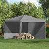  Parti sátor oldalfal 2 pcs Világosszürke 400 x 195 cm