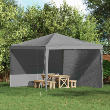  Parti sátor oldalfal 2 pcs Világosszürke 400 x 195 cm kerti tárolás