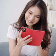 Partnertele Smart Case Book Case Samsung S24 piros tok tok és táska