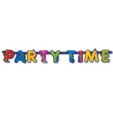 PARTY Kokliko Happy Birthday Party Time felirat party kellék