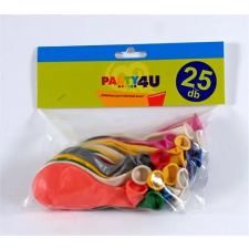 PARTY Léggömb, 26 cm, gyöngyházfényű, vegyes szín party kellék