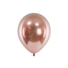 PartyDeco Fényes léggömbök 30 cm, rózsaszín arany (1 db / 10 db) party kellék