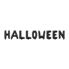 PartyDeco fólia felirat, HALLOWEEN, fekete, 280×46cm dekorációs kellék
