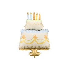 PartyDeco Fólia lufi – Torta formájú party kellék