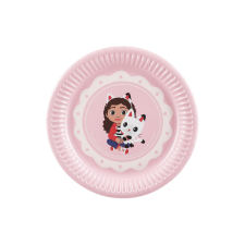 PartyDeco Gabi babaháza papírtányér, rózsaszín, 23 cm, sütés és főzés