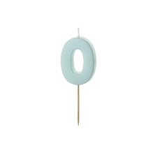 PartyDeco számgyertya, világoskék, 5,5 cm, 0 sütés és főzés
