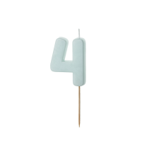 PartyDeco számgyertya, világoskék, 5,5 cm, 4 sütés és főzés