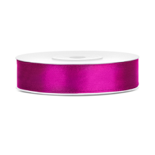 PartyDeco Szatén szalag fukszia 12mm/25m szalag, zsinór