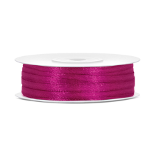 PartyDeco Szatén szalag fukszia 3mm/50m szalag, zsinór