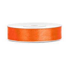 PartyDeco Szatén szalag narancssárga 12mm/25m szalag, zsinór