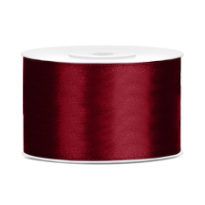 PartyDeco Szatén szalag sötét vörös 38mm/25m szalag, zsinór
