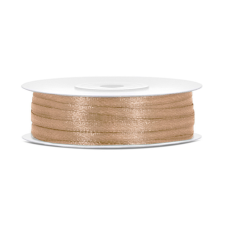 PartyDeco Szatén szalag világos arany 3mm/50m szalag, zsinór