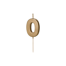 PartyDeco Születésnapi gyertya 0, 4,5 cm, party kellék