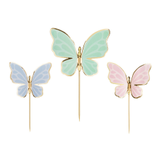 PartyDeco tortadísz beszúró, pillangó, 9×6,5 cm sütés és főzés
