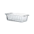 Pasabahce Borcam Bordázott kenyérsütő hőálló üvegedény fogóval 25 x 11,5 cm - Átlátszó