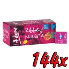 Pasante Adore Ribbed Pleasure 144 db óvszer óvszer