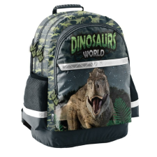 PASO Dinoszauruszos iskolatáska, hátizsák - 3 rekeszes - World iskolatáska